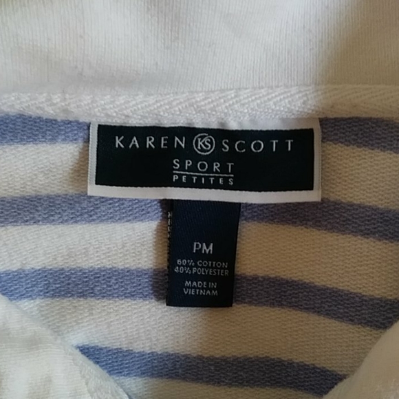 KAREN SCOTT Zip-Up in Stripes - Picture 6 of 10